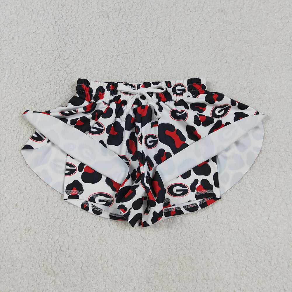 Sport Team Mommy and Me Bottom Summer Yoga Flutter Shorts Family Wear