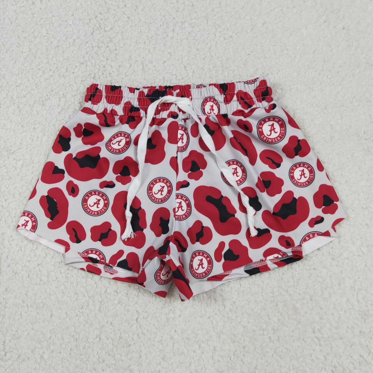 SS0817 Teams Alabama Leopard Girls Yoga Bottom Flutter Shorts