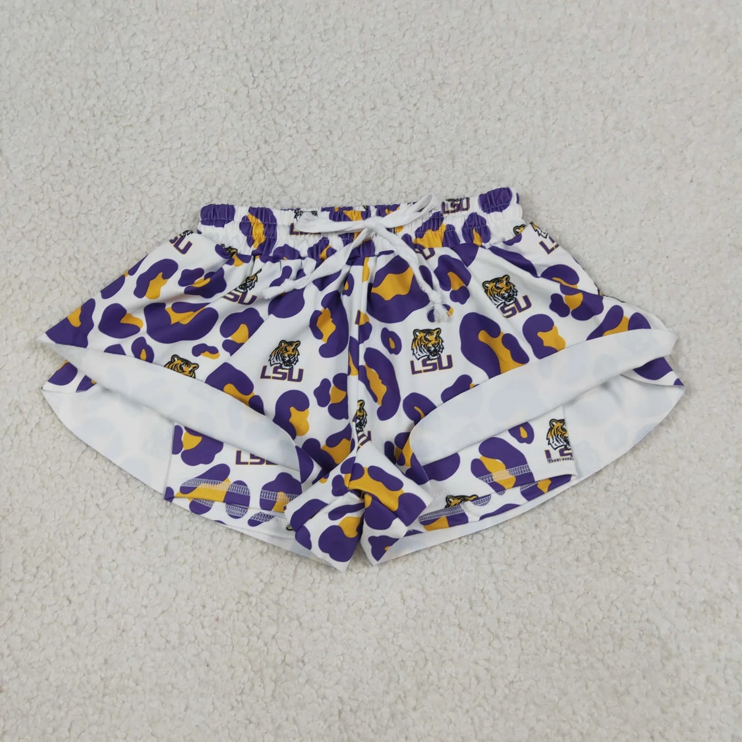 Sibling Baby Girls Leopard Go Team Yoga Active Butterfly Shorts
