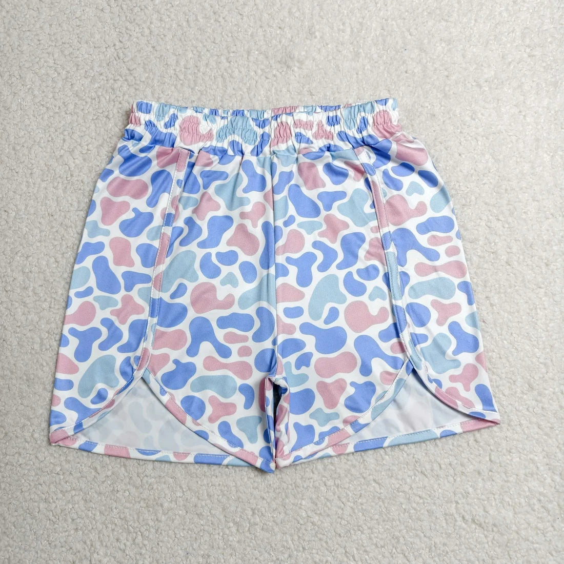 Mommy and Me Bottom Blue Pink Camo Shorts Sibling Wear
