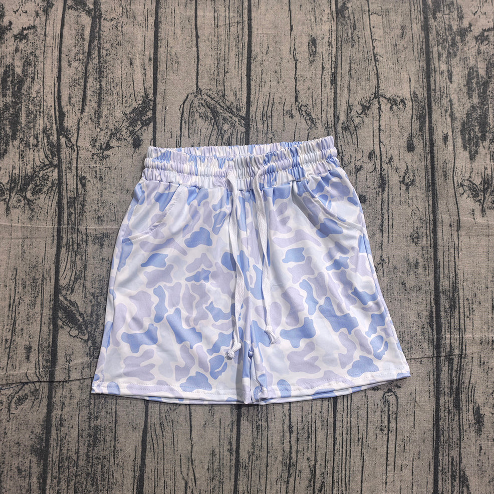SS0886 Baby Boys Blue Camo Bottom Shorts