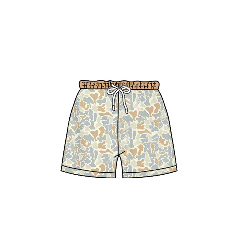 4.7 SS0888 Preorder Khaki Grey Camo Print Boys Bottom Shorts