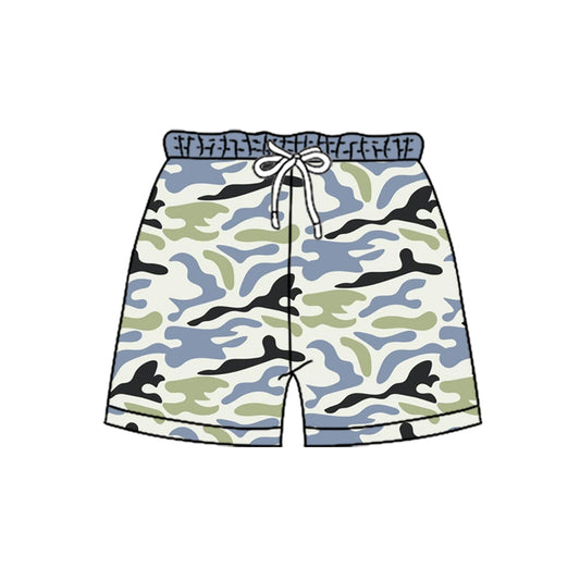 4.8 SS0891 Preorder Green Grey Camo Print Boys Bottom Shorts
