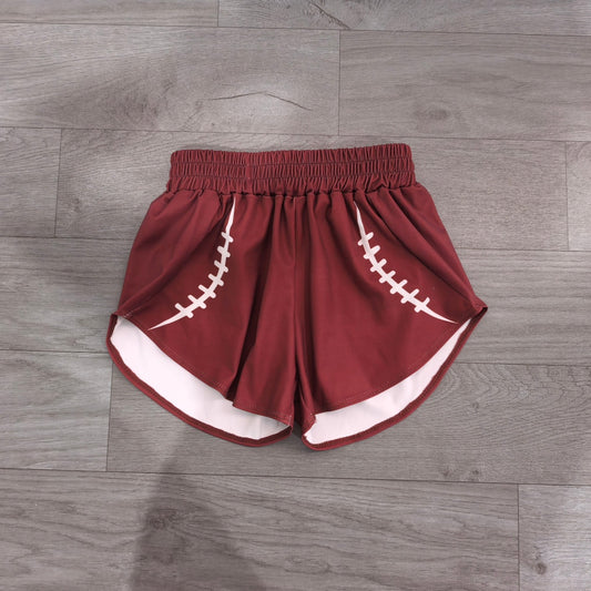 4.23  Kids Girls Brown Baseball Stitch Shorts Preorder