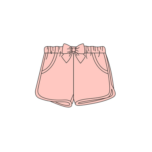 5.6 Toddler Girls Pink Pocket Shorts With Bow Preorder
