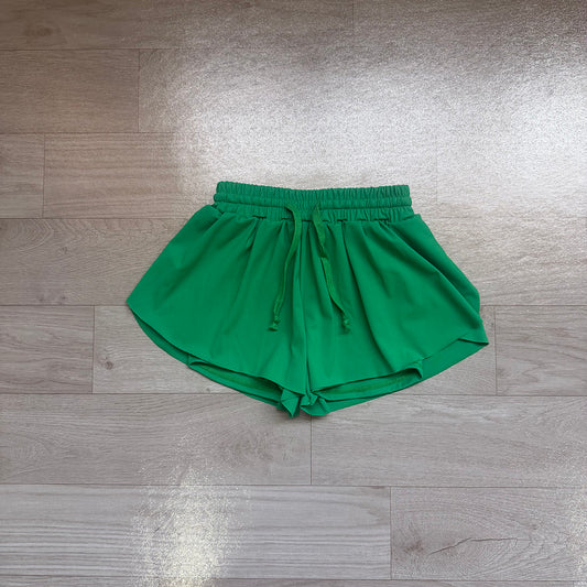 5.13 Kids Girls Green Active Shorts With Ruffle Preorder