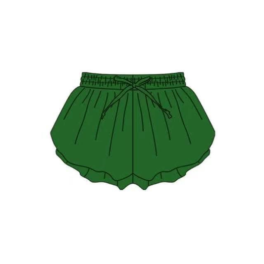 5.13 Kids Girls Green Active Shorts With Ruffle Preorder