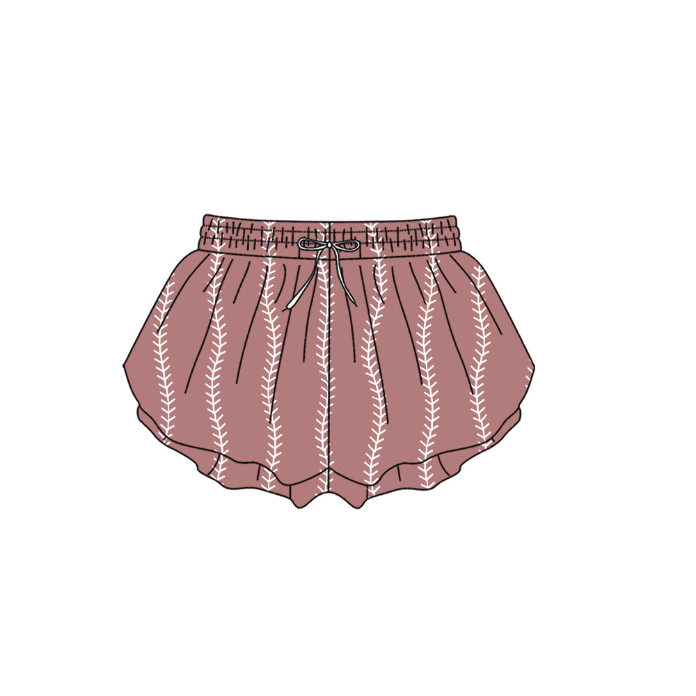 7.24 SS0979 Preorder Football Print Woman Bottom Yoga Flutter Shorts