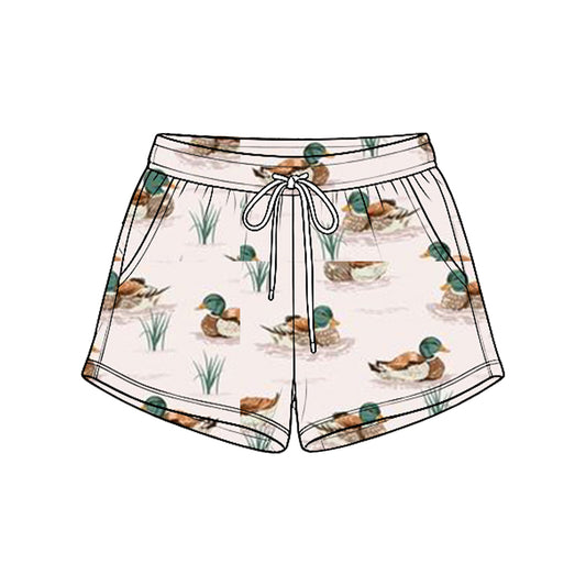 8.25 Preorder SS1010 Duck Pink Print Pockets Boys Bottom Shorts