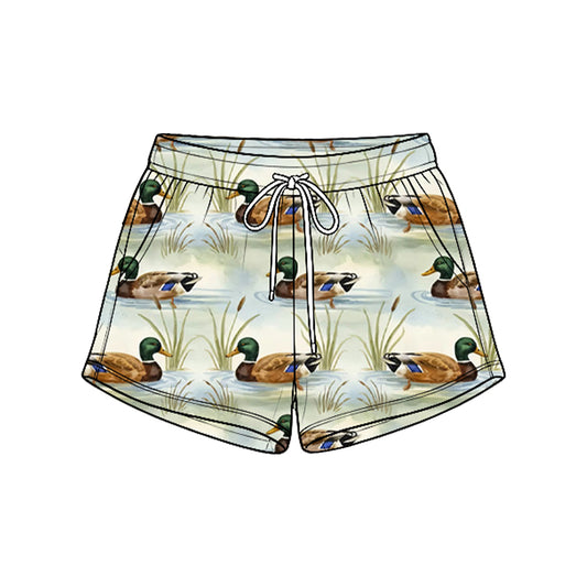 8.25 Preorder SS1011 Duck Print Pockets Boys Bottom Shorts