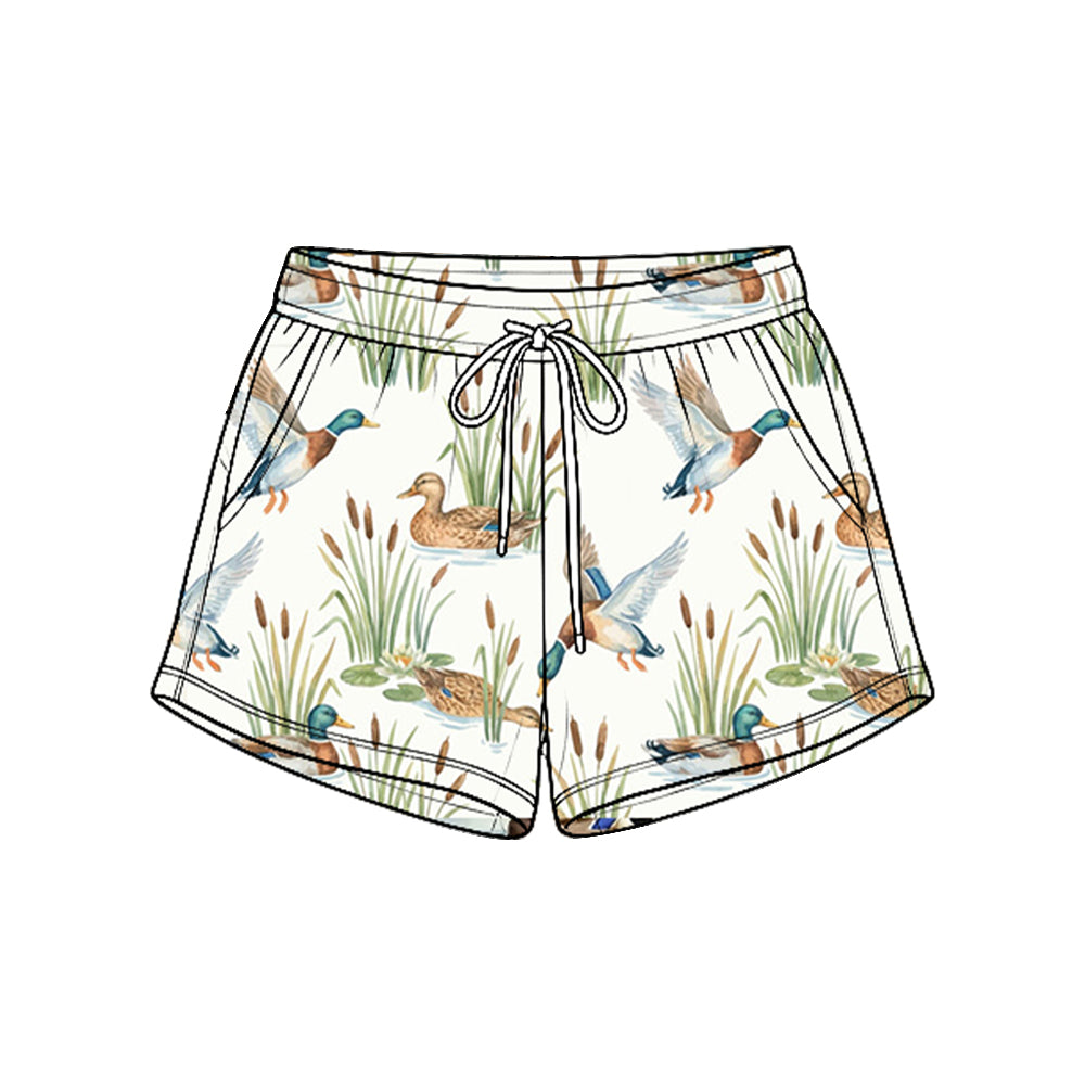 8.25 Preorder SS1012 Duck Print Pockets Boys Bottom Shorts