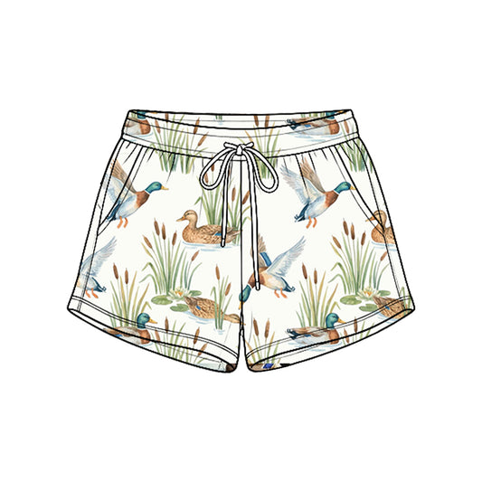 8.25 Preorder SS1012 Duck Print Pockets Boys Bottom Shorts