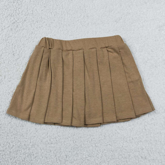 GLK0107 Khaki Cotton Baby Girls Bottom Skort