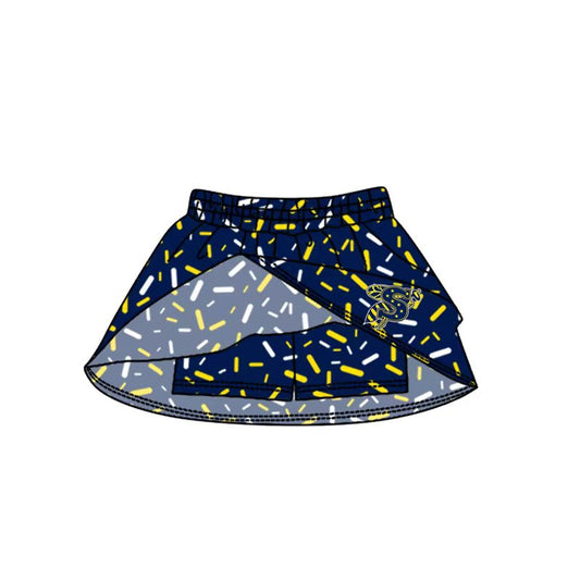 (Custom Design Preorder MOQ 5)  Teams Stephenville Sprinkles Print Girls & Woman Bottom Skort