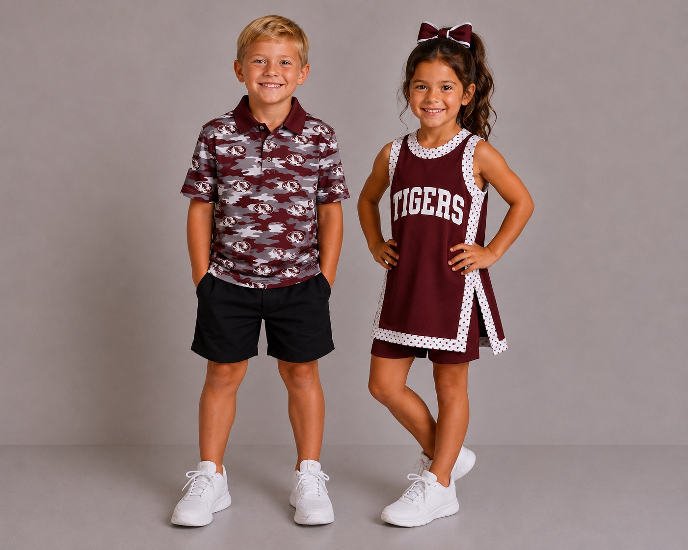 (Custom Design Preorder MOQ 5)  Teams Tigers Camo Print Boys Girls & Man Clothes Family Matching Wear