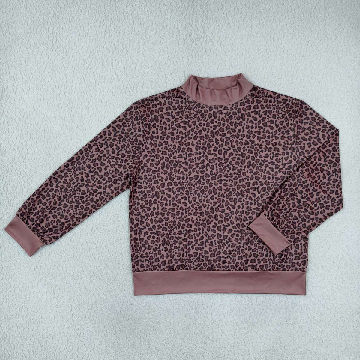 Adult Leopard Print Woman Long Sleeve Tee Shirts Top