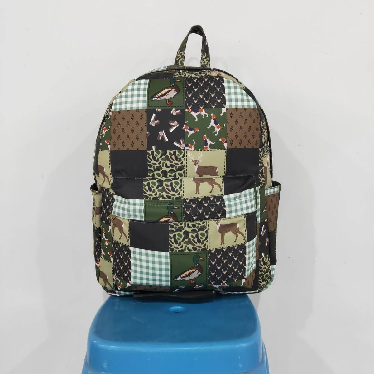 BA0199 Camo Animals Checkered Print Kids Backpack Hunting Bags