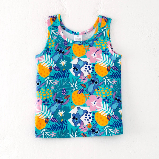 (Custom Design Preorder MOQ 5) Cartoon Stitc* Boys Vest Top