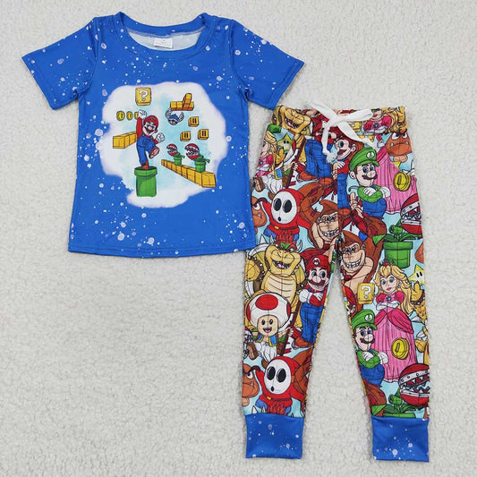 Baby Boys  Cartoon Game Short Sleeve Pants Outfit