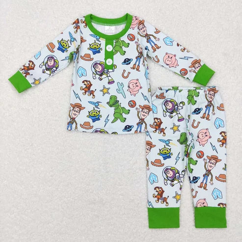 Baby Boys Cartoon Toy Long Sleeve Pajama Set