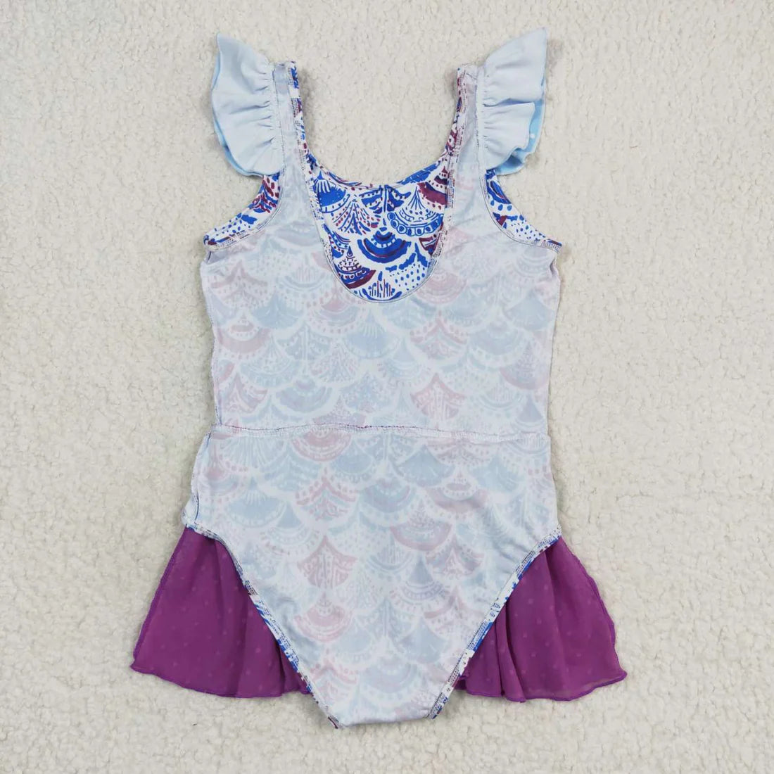 Baby Girls Mermaid Scale One Pieces Swimsuits