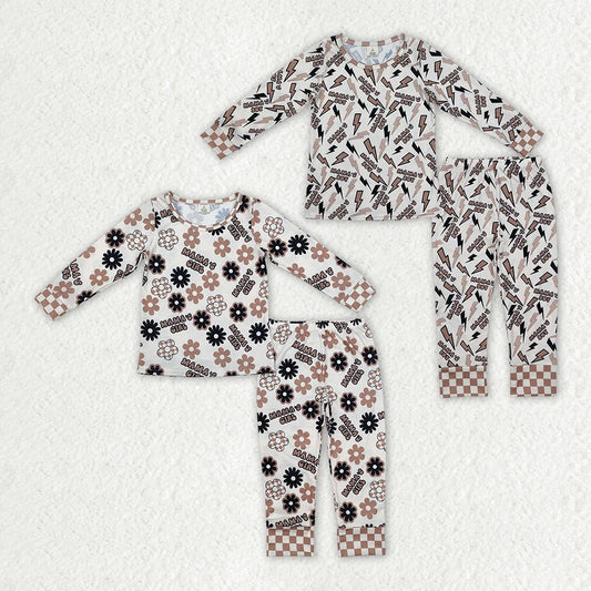 Sibling  Mama's Girl Boy Long Sleeve Pajama Set