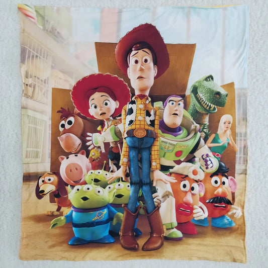 6 B1-38 Cartoon Toys Print Baby Blanket