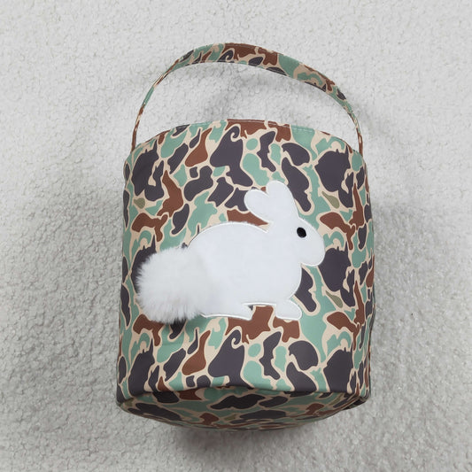 Embroidery Rabbits Baby Kids Southern Green Camo Easter Lunch Boxes Bags