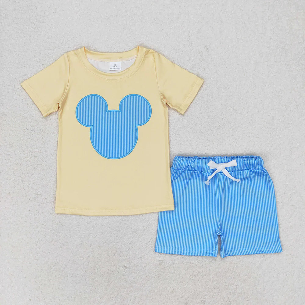 Sibling Baby Kids Mouse Head Shirt Top Shorts Clothes Sets Rompers