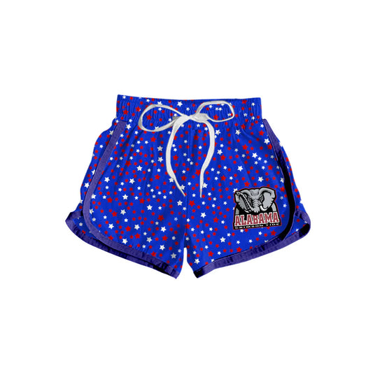 (Custom Design Preorder MOQ 5) Baby Girls Stars Alabama Elephants Team Shorts Bottom