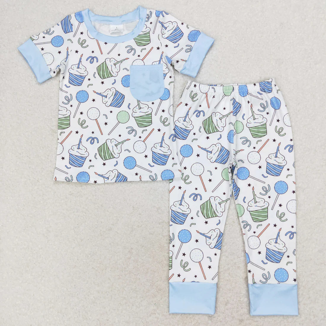 Baby Girls Birthday Sibling Brother Tops Pants Pajamas Clothes Set
