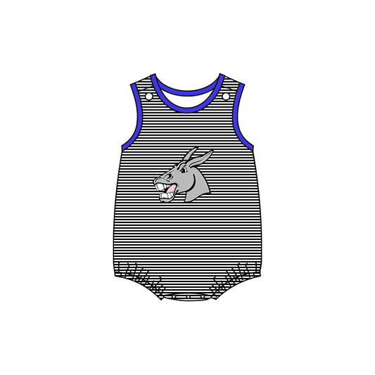 (Custom Design Preorder MOQ 5 ) Teams Bernie Mules Stripes Baby Boys Summer Romper