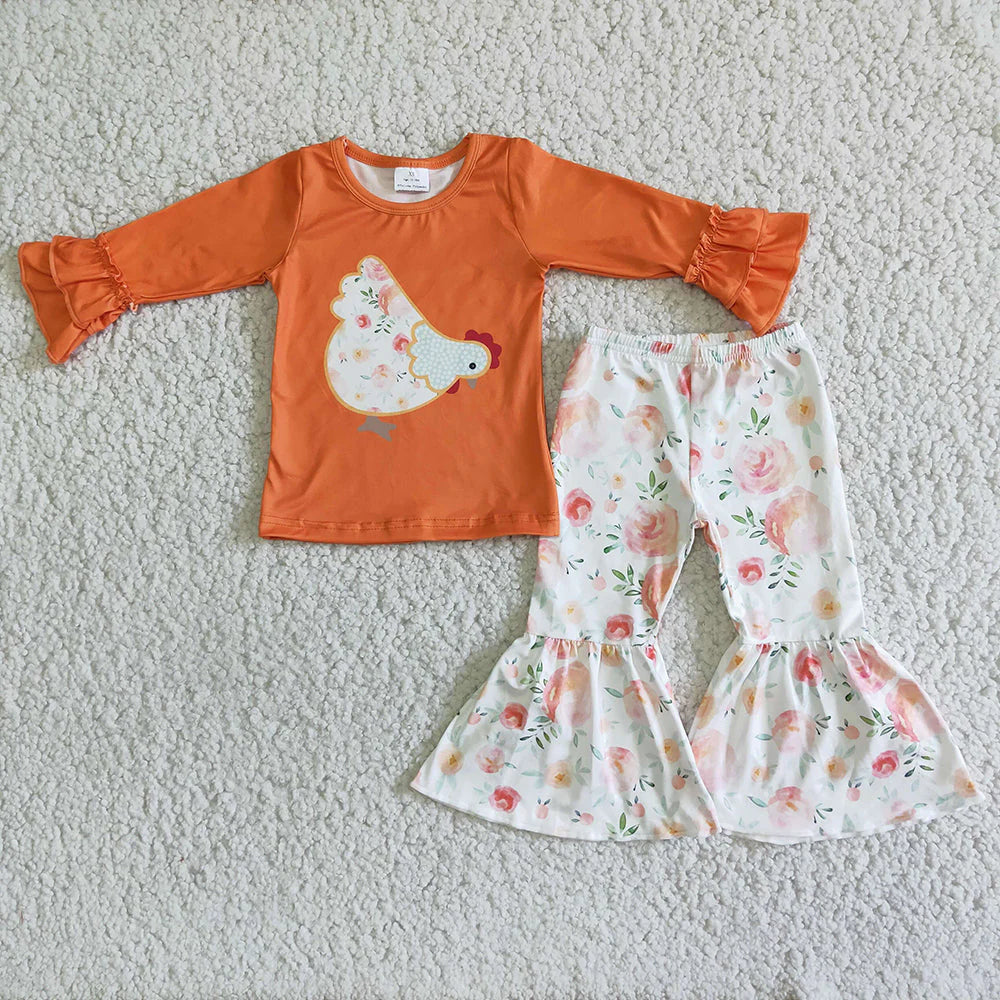 Orange Chicken Floral pants sets 2.99