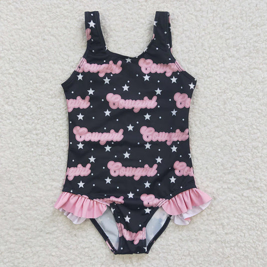 Baby Girls Sibling Western One-piece Swimsuits Bathing Suit