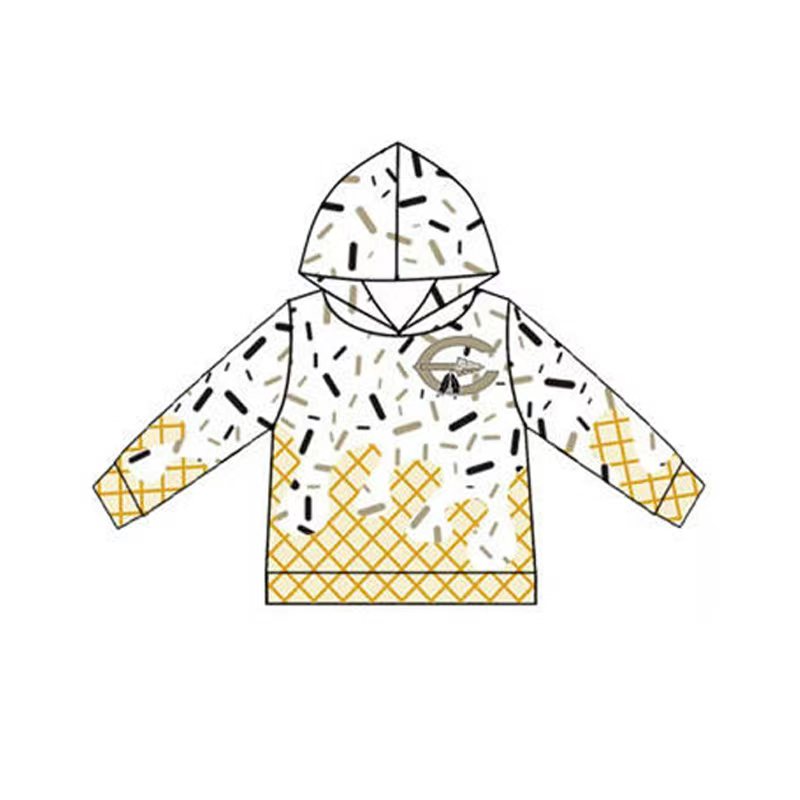 (Custom Design Preorder MOQ 5)  Teams Comanche Sprinkles Print Kids & Adult Long Sleeve Hoodie Top