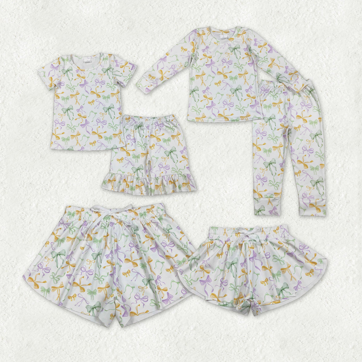 Mama and Me Mardigras Bows Yoga Active Shorts Bottoms