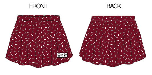 (Custom Design Preorder MOQ 5) Teams MBS Wine Sprinkles Baby Girls Summer Yoga Skort