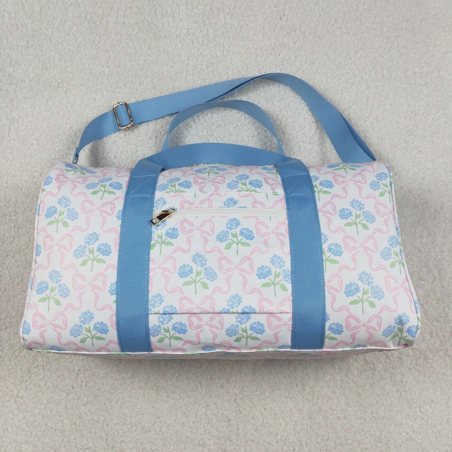 Blue Ruffle Pink Bows Plaid Floral Gym Duffle Bags
