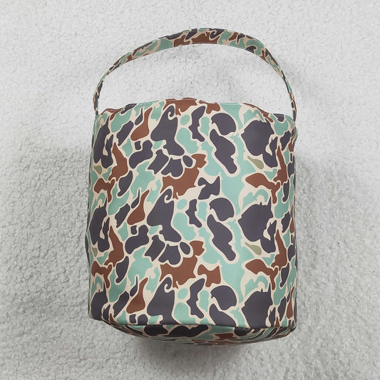 Embroidery Rabbits Baby Kids Southern Green Camo Easter Lunch Boxes Bags