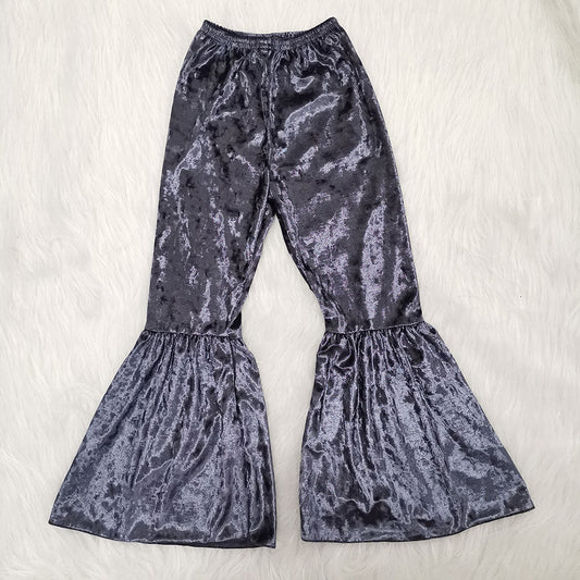 A4-21-2 Velvet bell bottom grey pants