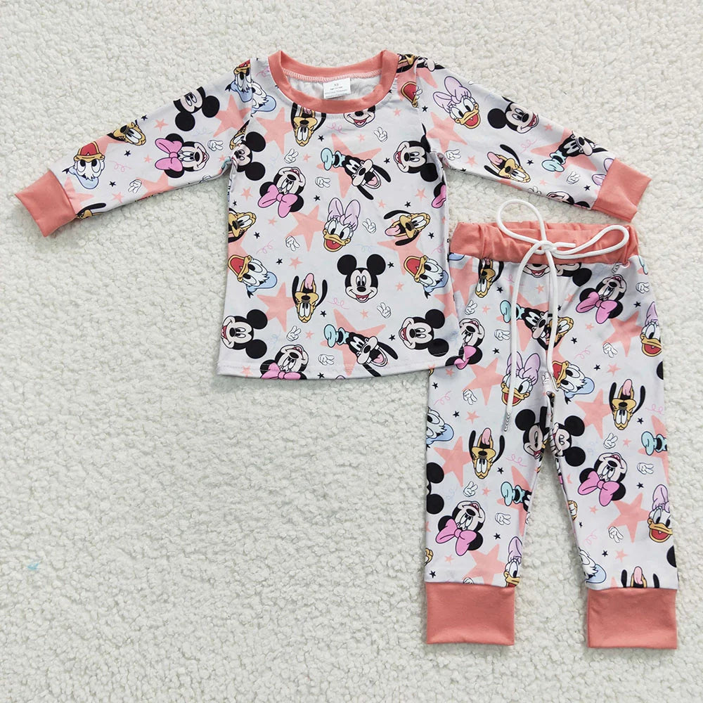 Baby Girls Fall Animal Pajamas Pants Clothes Sets