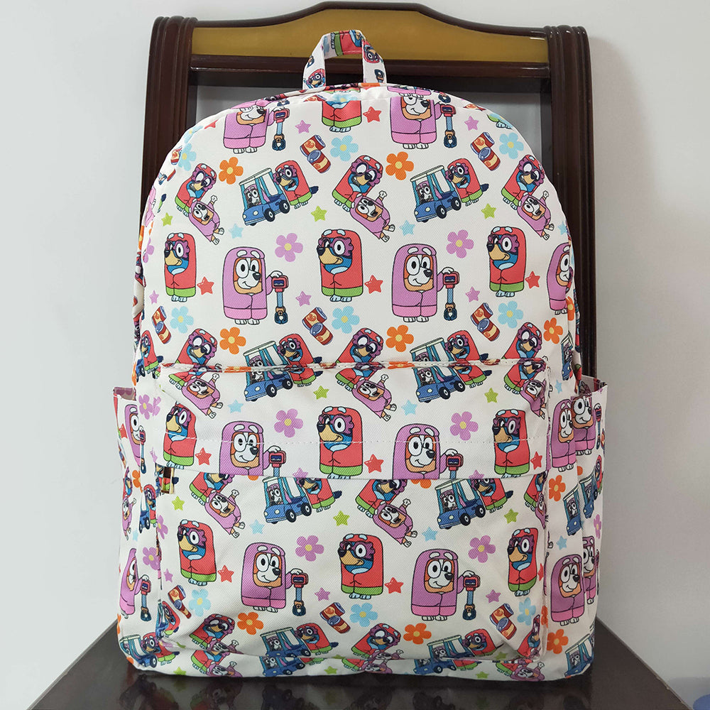 Baby Girls Dogs Flowers Backpack Back Bags