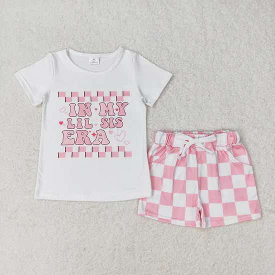 Baby Girls Sister Era Sibling Top Pockets Summer Clothes Sets