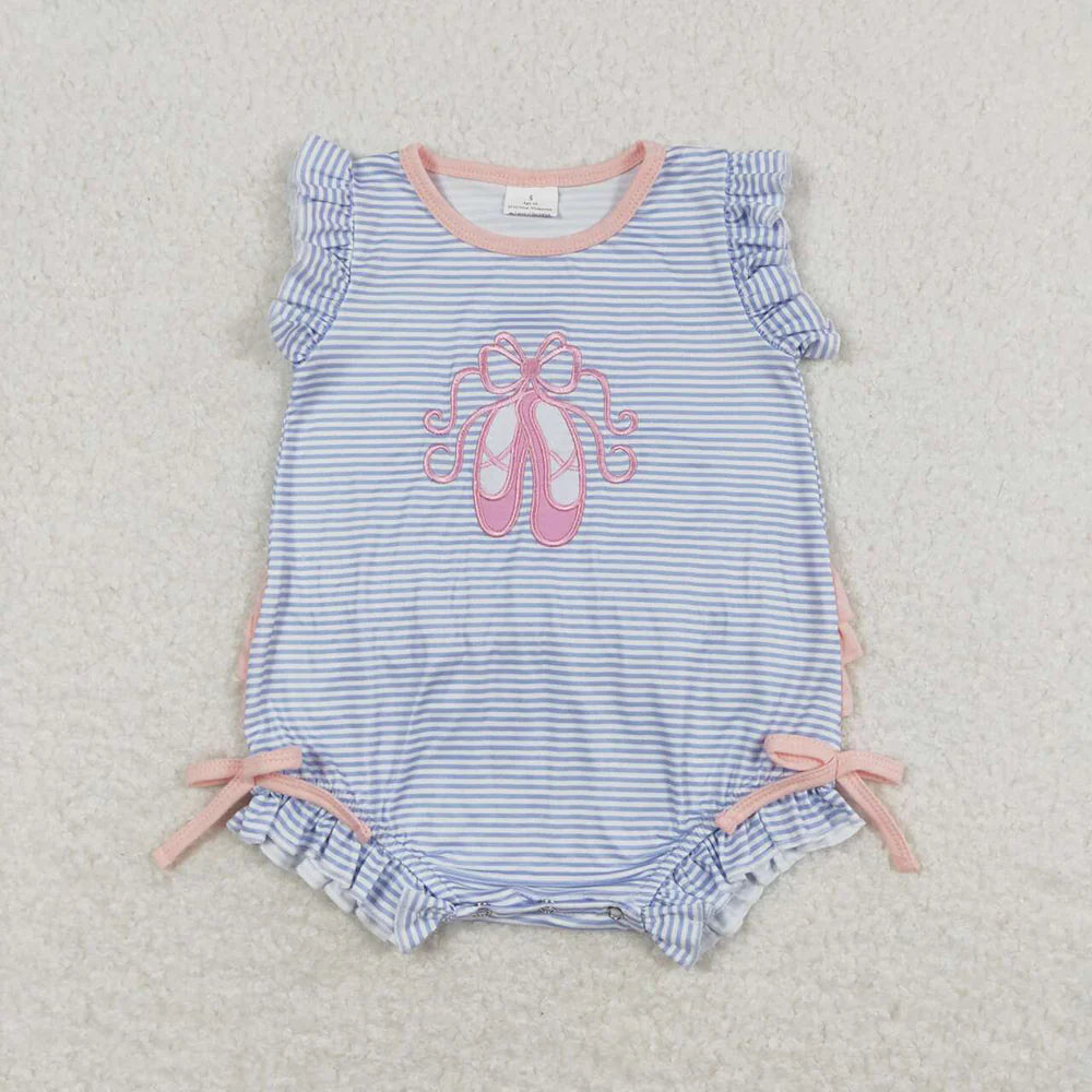 Baby Girls Sibling Dance Shoes Ballet Design Rompers Dresses Clothes Sets