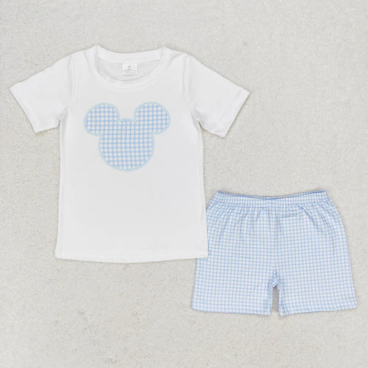 Baby Boys Summer White Mouse Top Shorts Clothes Sets