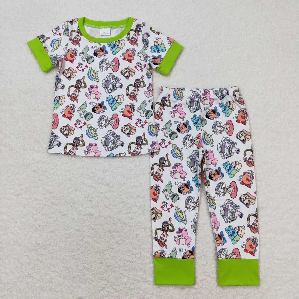 Baby Boys Cartoon Toy Short Sleeve Top Pants Pajama Set