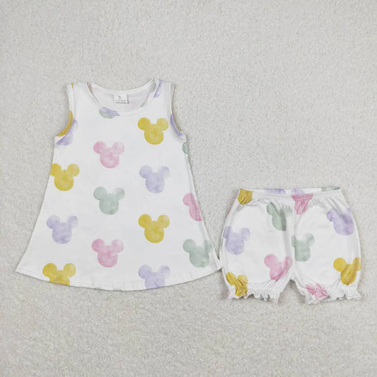 Baby Girls Cartoon Tunic Shorts Outfits Clothes Sets