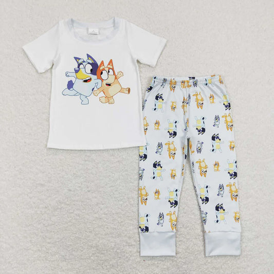 Baby Boys Dog Short Sleeve Shirt Pants Pajamas Outfits