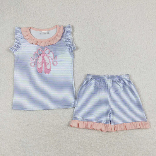 Baby Girls Sibling Dance Shoes Ballet Design Rompers Dresses Clothes Sets