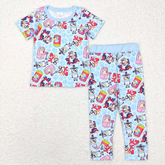 Baby Girls Sibling Long Sleeve Tee Shirts Dog Bell Bottom Pants Set /Dress